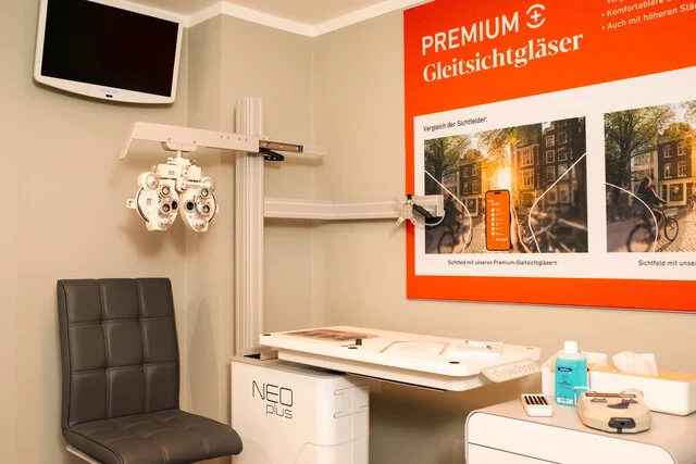 Eye examination room, Metropolitan Store June 2026