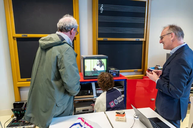 Beelden bekijken tijdens de roadshow