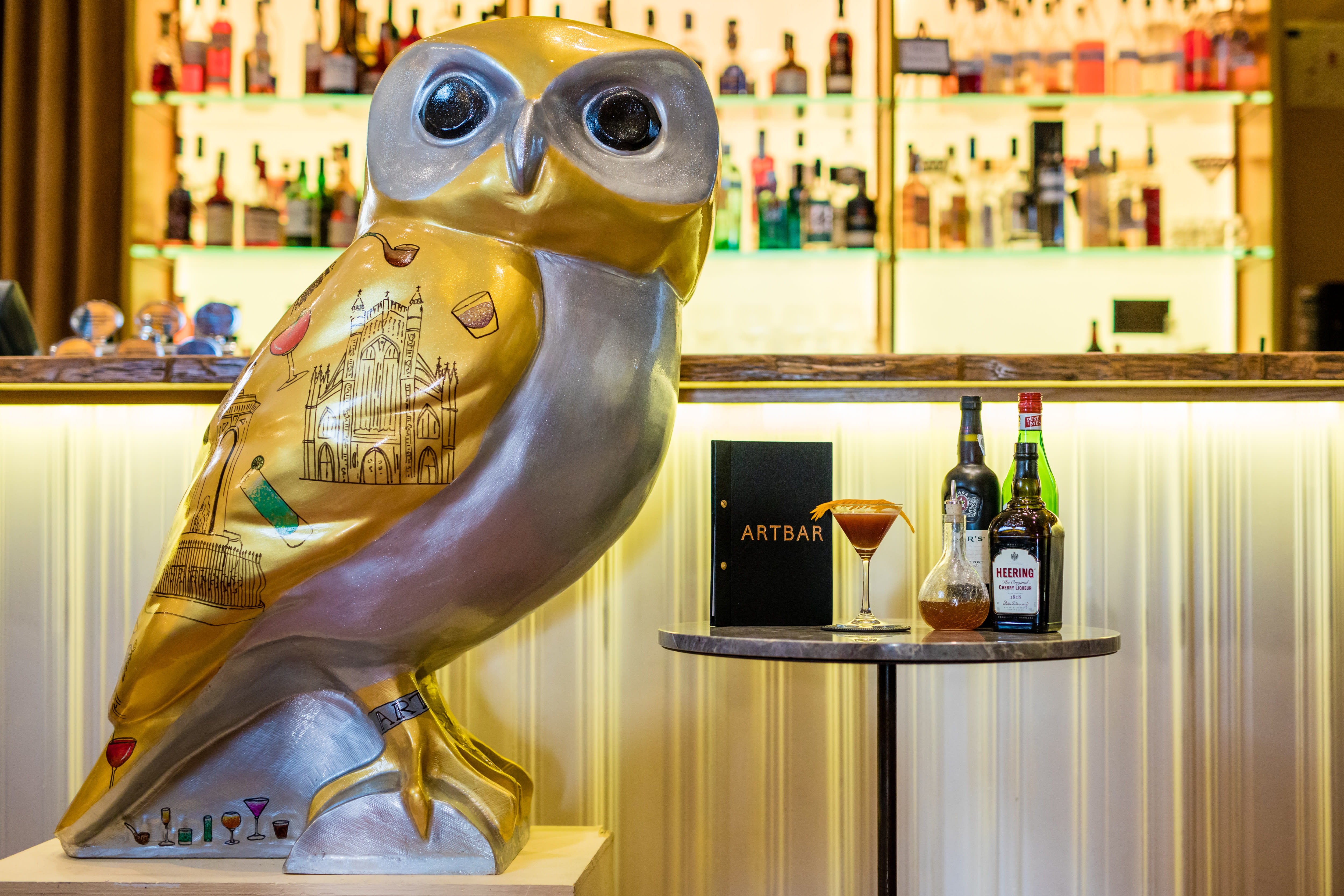 Minerva's Owl ARTIS with limited edition ARTIS cocktail.jpg