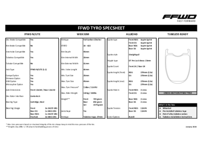 FFWD TYRO NLITE SPECS