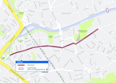 De nieuwe fietsstraat.