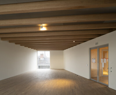 De derde verdieping met ruimte voor tijdelijke expo's.© Michiel De Cleene