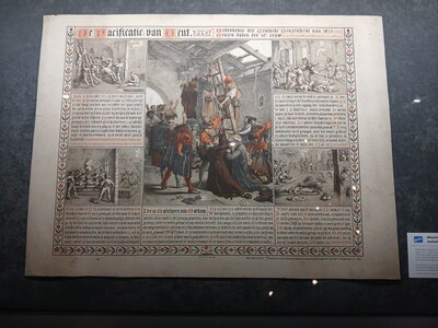 Een van de archiefstukken in de vitrinekast.