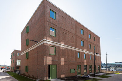 De nieuwe betaalbare huurwoningen aan de Oude Dokken. © Martin Corlazzoli