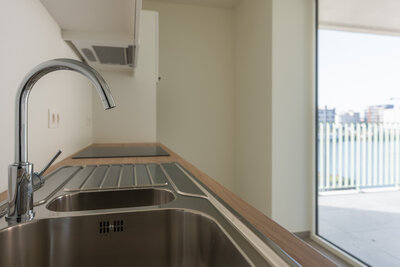 De nieuwe betaalbare huurwoningen aan de Oude Dokken. © Martin Corlazzoli