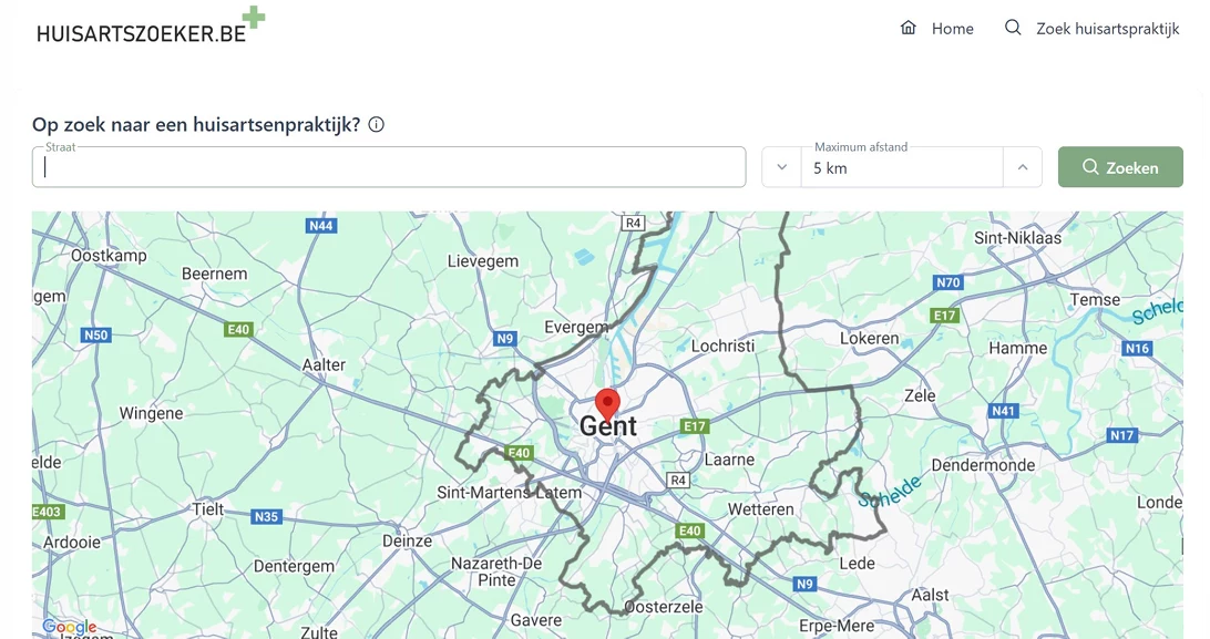 Zo zal de Huisartszoeker er gaan uitzien.