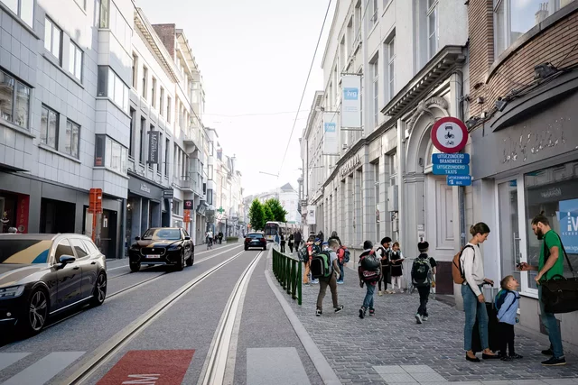 Een toekomstbeeld van de Nederkouter na de werken.
