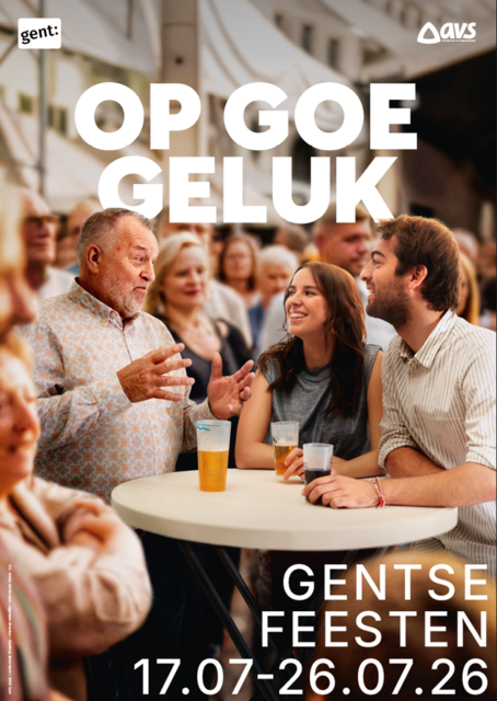 Een van de nieuwe affiches van de Gentse Feesten 2026.