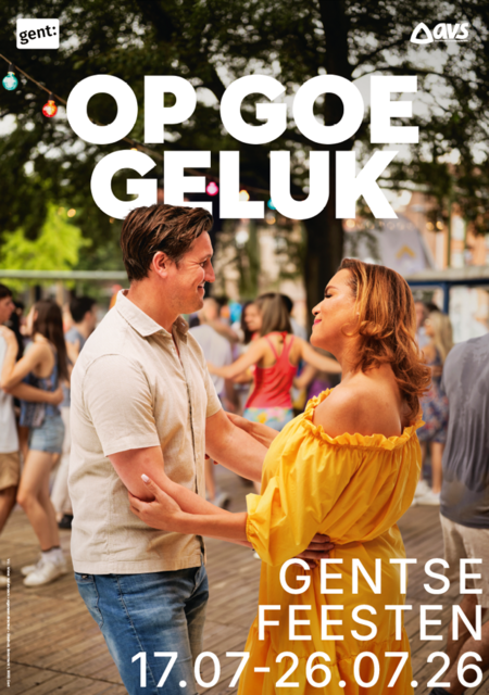 Een van de nieuwe affiches van de Gentse Feesten 2026.