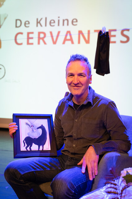 Auteur Dirk Weber met de illustratie van Sabien Clement.