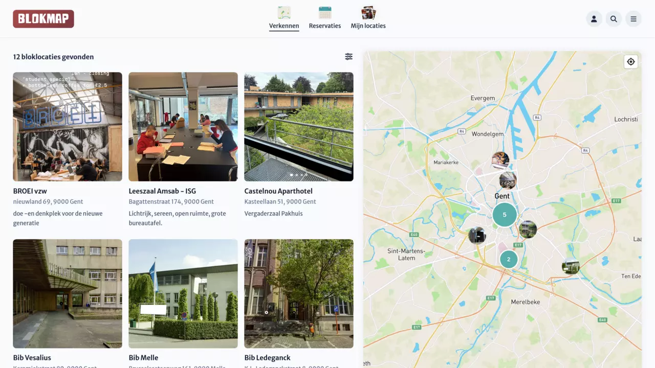 Een screenshot van de nieuwe website.
