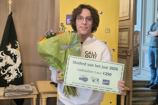 Jelle De Vreeze, Student van het Jaar 2026.
