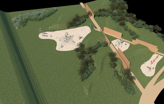 nieuwe speeltuin Arbedpark - © Kompan
