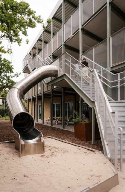 De nieuwe thuisbasis van de kinderen van freinetschool 't Sas.