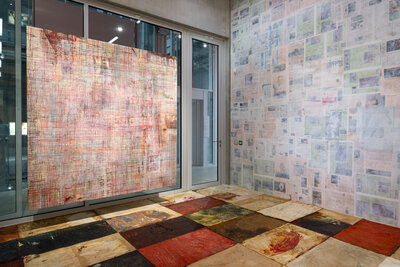 _DSC2838  Depot Solo #1 - Mandy El-Sayegh, installation view, Depot of Museum Boijmans Van Beuningen, 2025. Photo Damian Griffiths