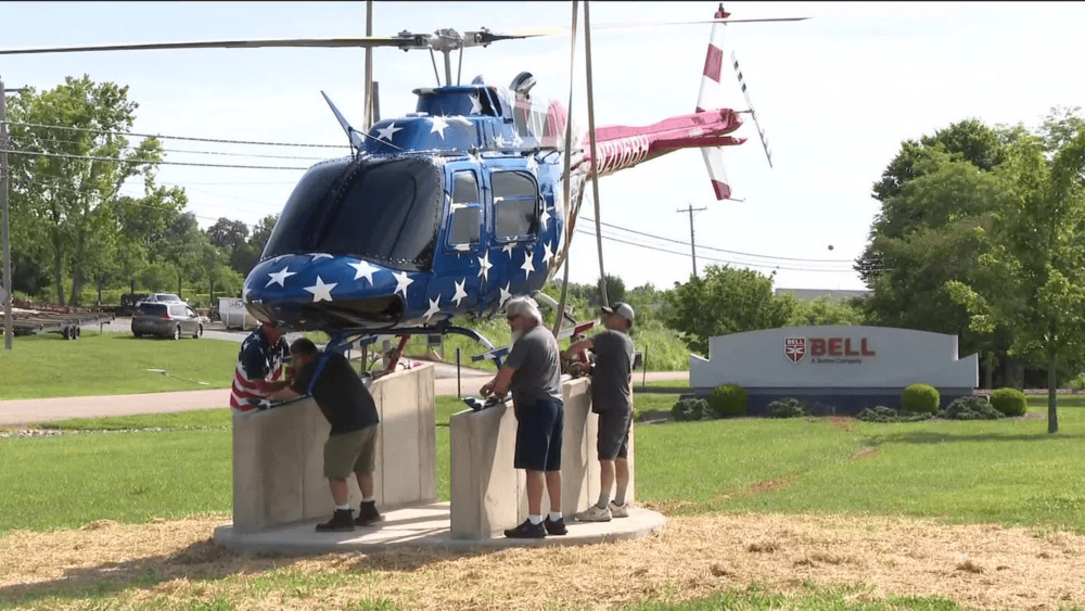 Bell Helicopter creates patriotic display in Piney Flats