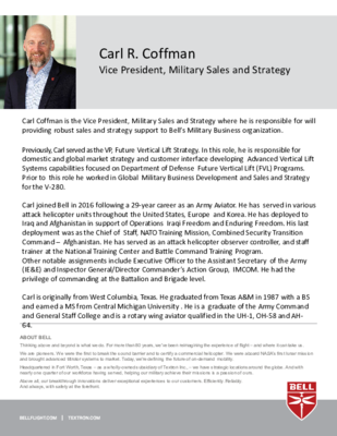 Carl Coffman Bio