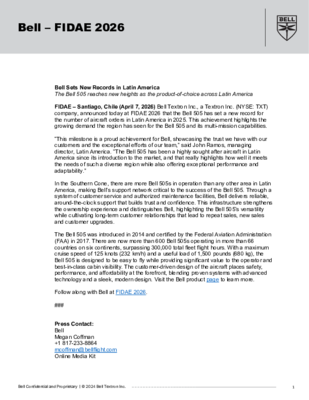 Bell Sets New Records in Latin America - FIDAE