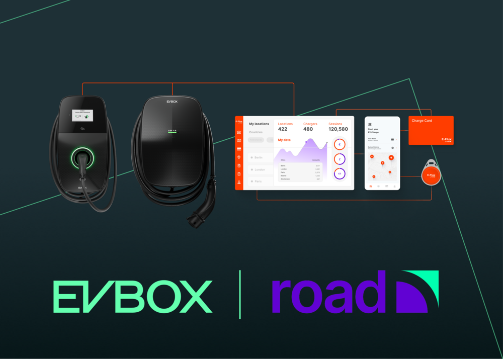 EVBox integrates with E-Flux by Road’s backend to accelerate electric mobility towards OCPP 2.0.1 for AC charging 