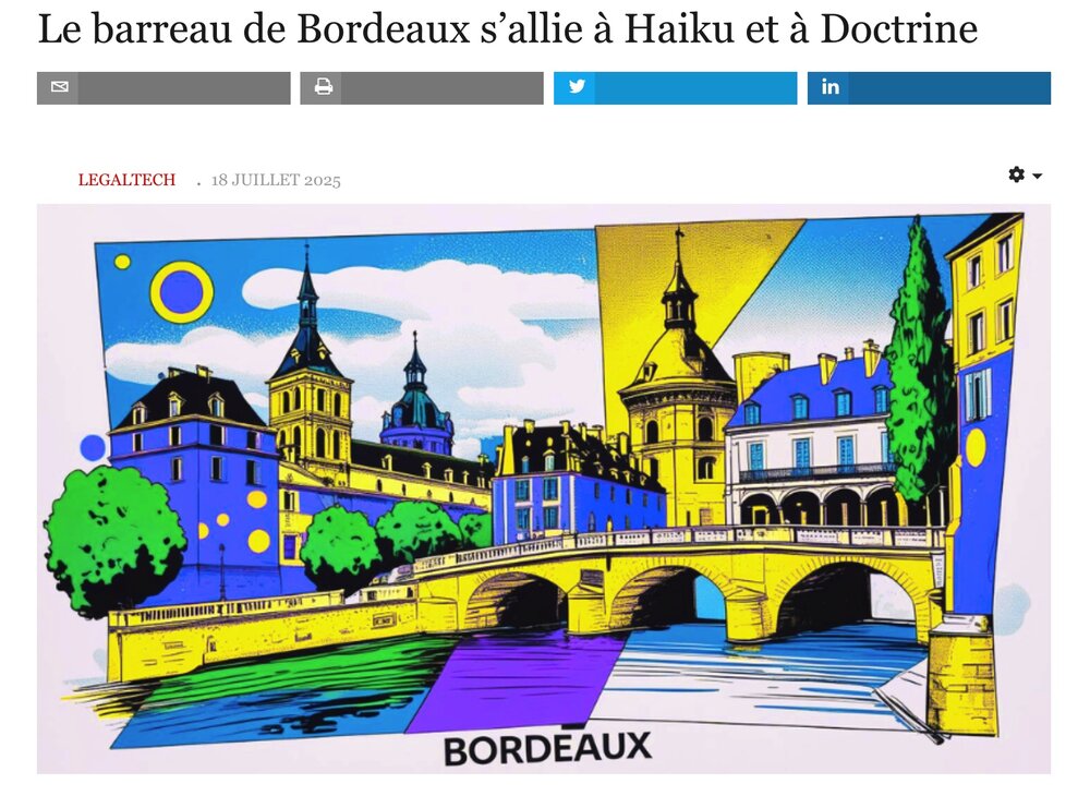 Le barreau de Bordeaux s’allie à Doctrine &amp; Haiku