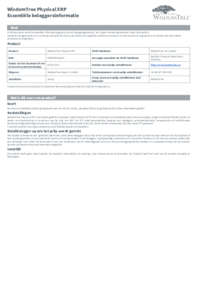 WisdomTree Physical XRP Essentiele beleggersinformatie.pdf
