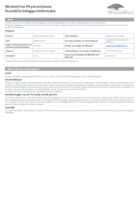 WisdomTree Physical Solana Essentiele beleggersinformatie.pdf