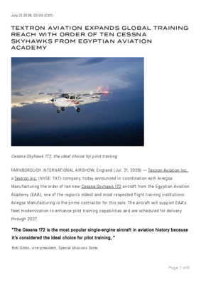 779-textron-aviation-expands-global-training-reach-with-order-of-ten-cessna-skyhawks-from-egyptian-aviati