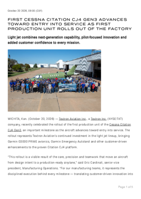 531-first-cessna-citation-cj4-gen3-advances-toward-entry-into-service-as-first-production-unit-rolls-out-
