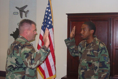Josiah Garth serving in the U.S. Air Force