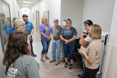 Employees tours of the new facility