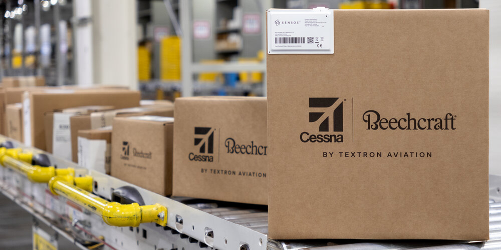Textron Aviation announced the integration of Sensos Smart Labels into its parts distribution process, offering customers the option of enhanced visibility and real-time tracking of their parts shipments. 
