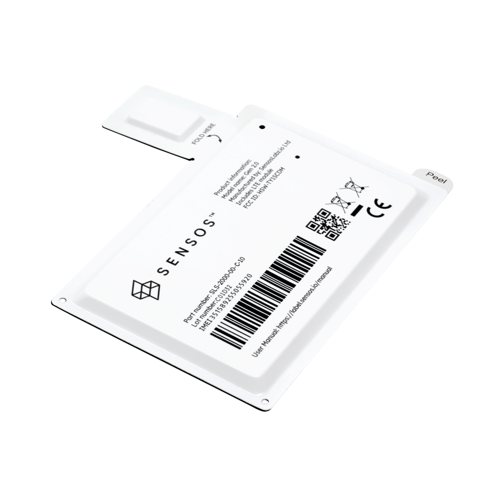 Sensos Smart Labels are lightweight, wireless trackers that provide continuous location updates throughout the shipping journey. 
