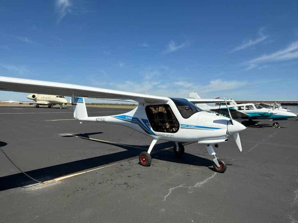 Pegasus Flight School's Alpha Trainer sits ready for pilot training.