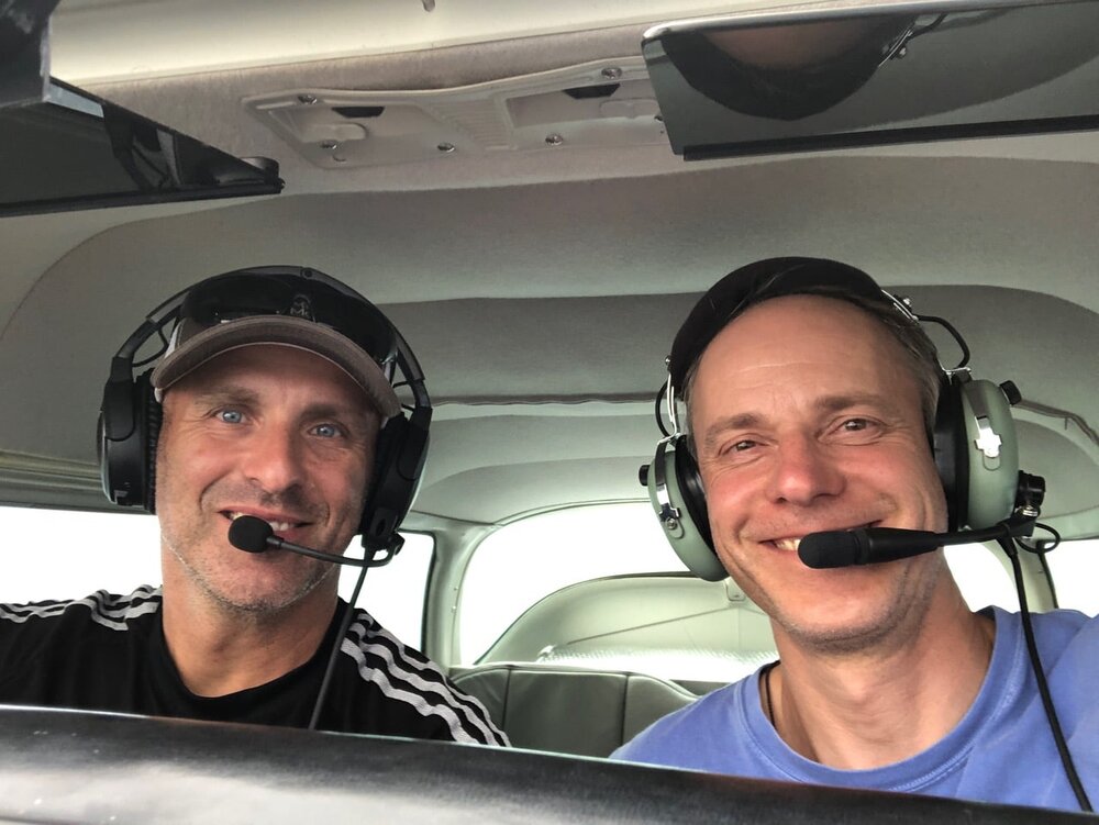 (Picture: Curt McGahhey and Klaus Baden enjoy a flight together from their base in Greenville, SC.)