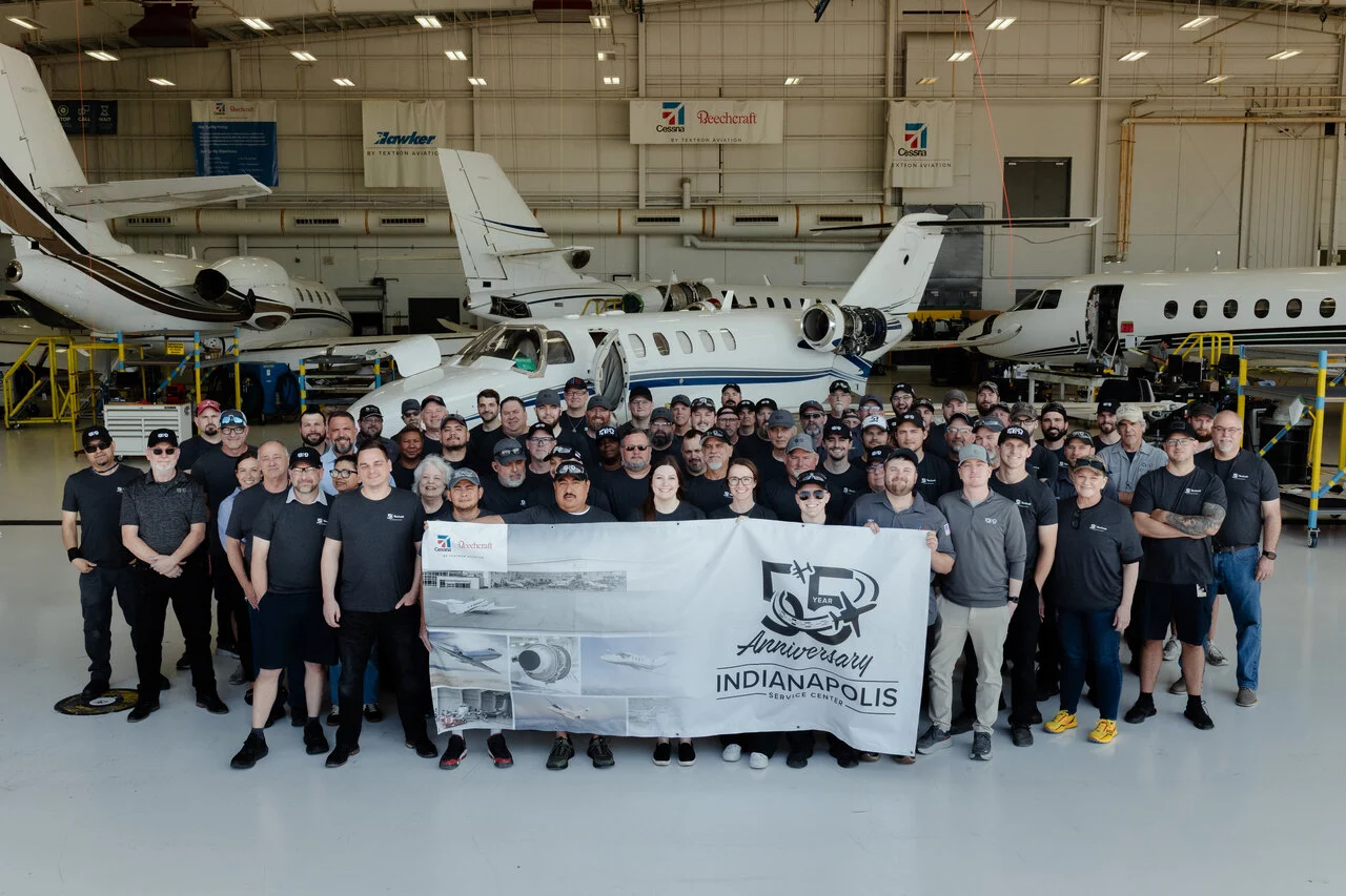 Textron Aviation's Indianapolis Service Center team celebrates 55 years of dedicated customer support