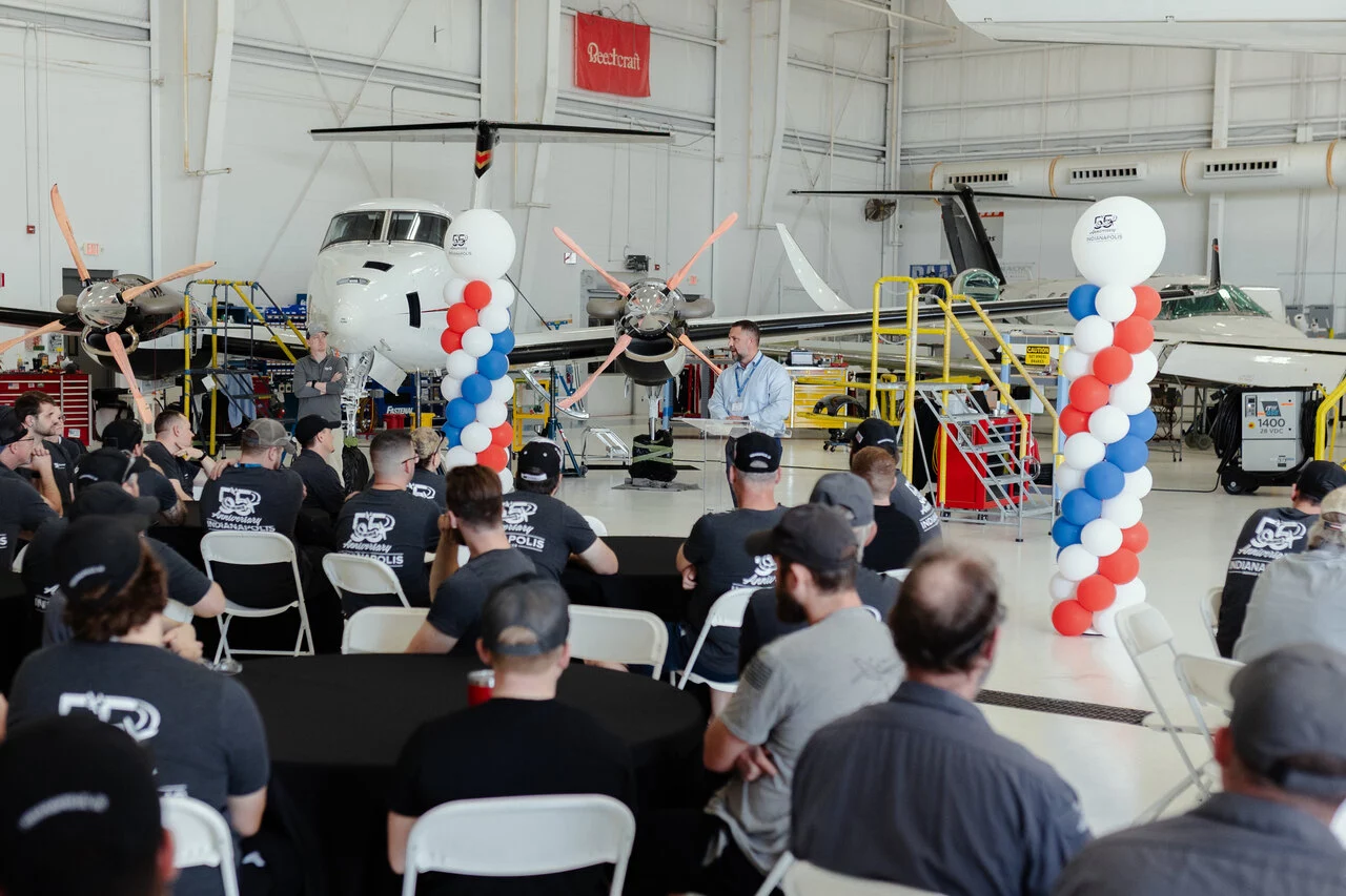 Textron Aviation's Indianapolis Service Center team celebrates 55 years of dedicated customer support