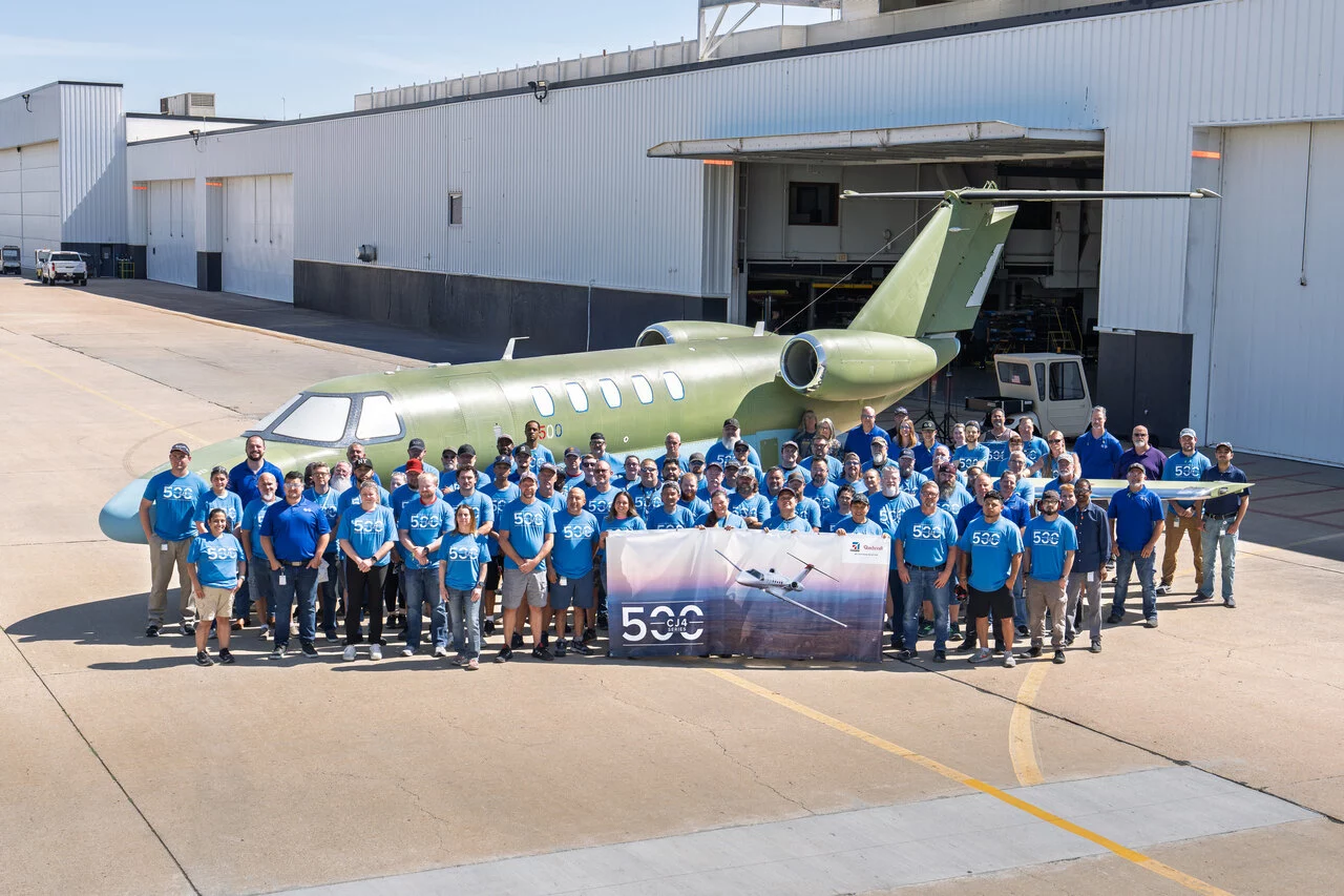 500th rollout of Cessna Citation CJ4 series aircraft.jpg