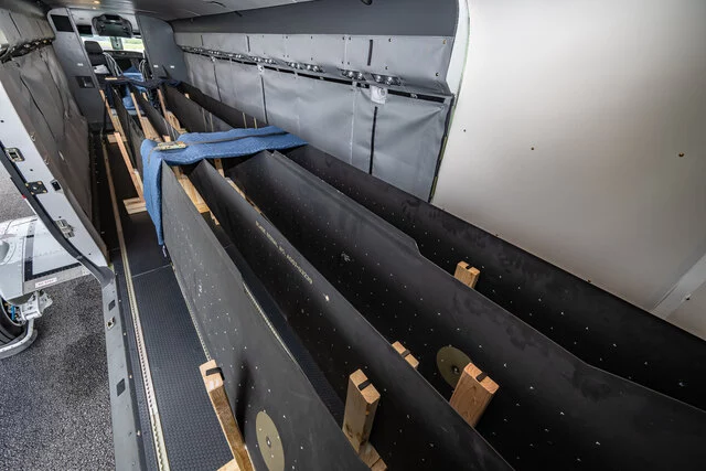 Apache helicopter blades loaded into Cessna SkyCourier 2