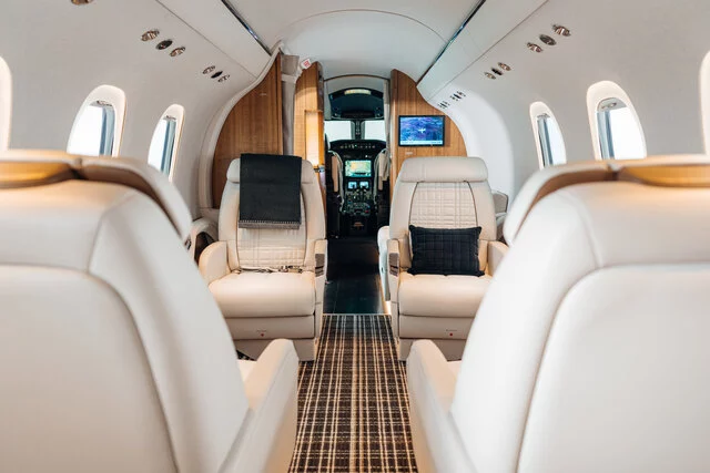 The Cessna Citation Latitude's unrivaled cabin experience offers 30 inches of legroom.