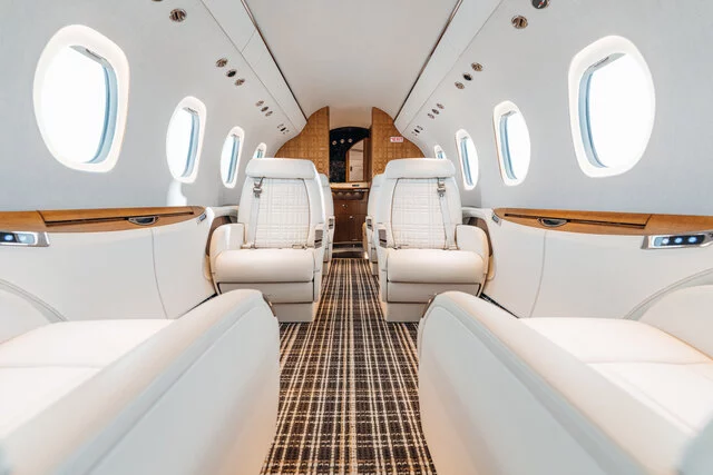 The Cessna Citation Latitude has a spacious, 6 foot tall,  flat floor cabin.