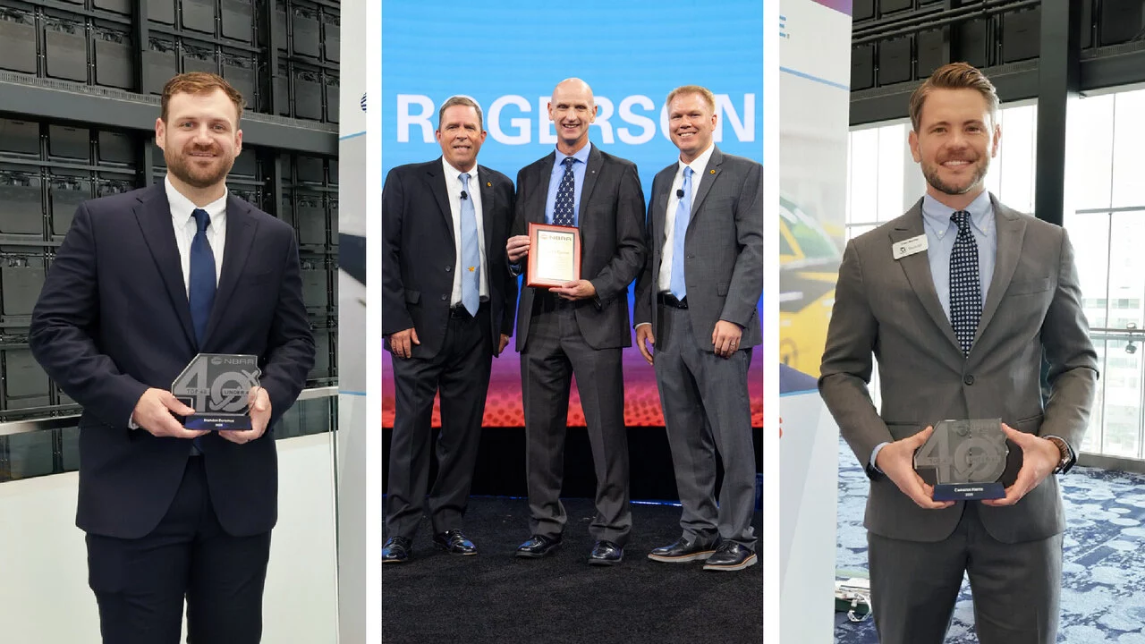 Cameron Harris, Brandon Doramus and Stuart Rogerson were recognized by the National Business Aviation Association