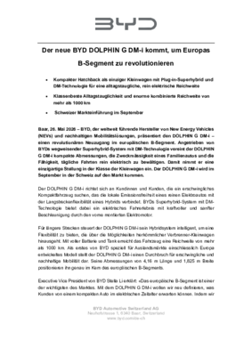 Medienmitteilung_BYD DOLPHIN G DM-i_BYD