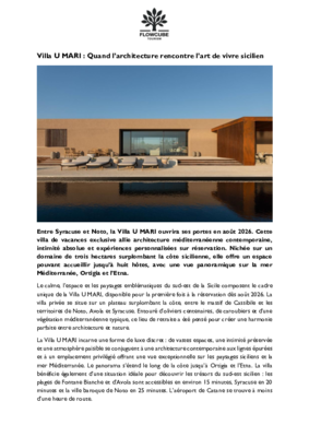 20260717_Flowcube Tourism_Communiqué de presse