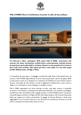 20260717_Flowcube Tourism_Comunicato stampa