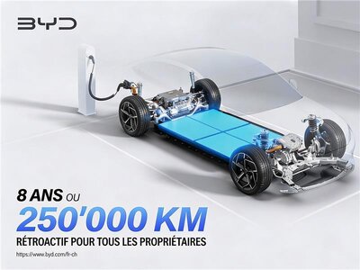 BYD prolonge la garantie de la Blade Battery à huit ans ou 250’000 kilomètres