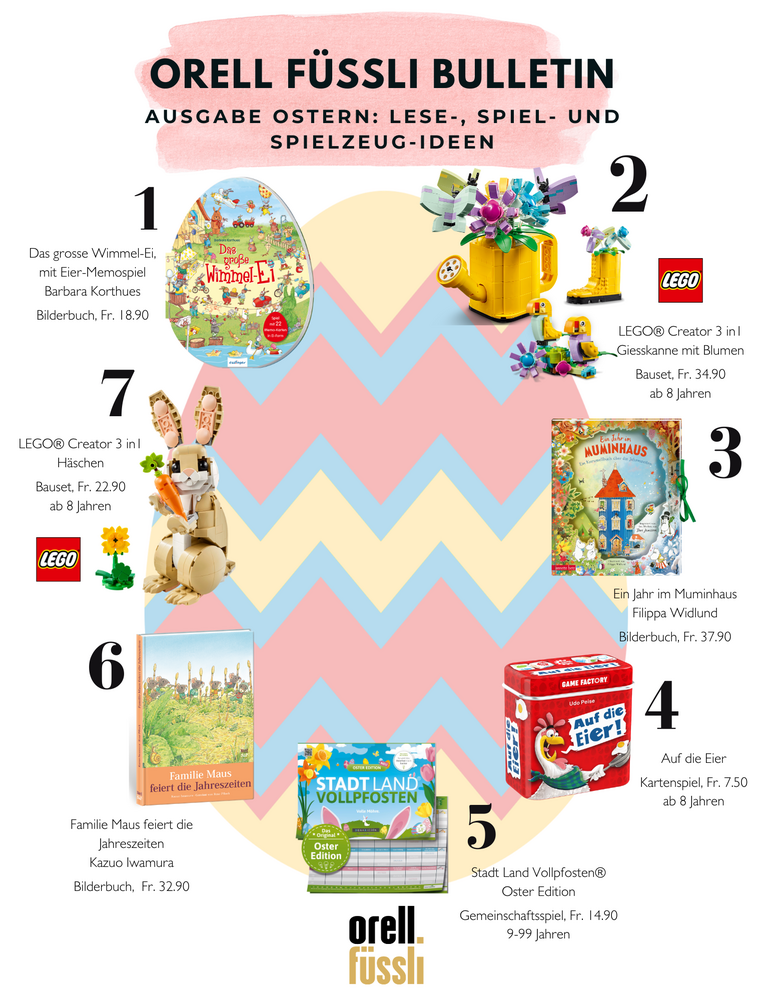 Orell Füssli Bulletin - Ausgabe Ostern: Lese-, Spiel- und Spielzeug-ideen