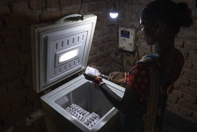 Off-grid solar vaccine refrigeration by Devidayal, GOGLA