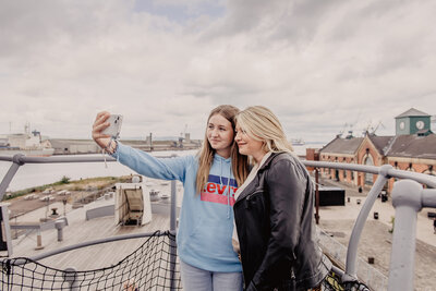 Visit HMS Caroline_s Navigating Bridge for a selfie and stunning views over Belfast Lough