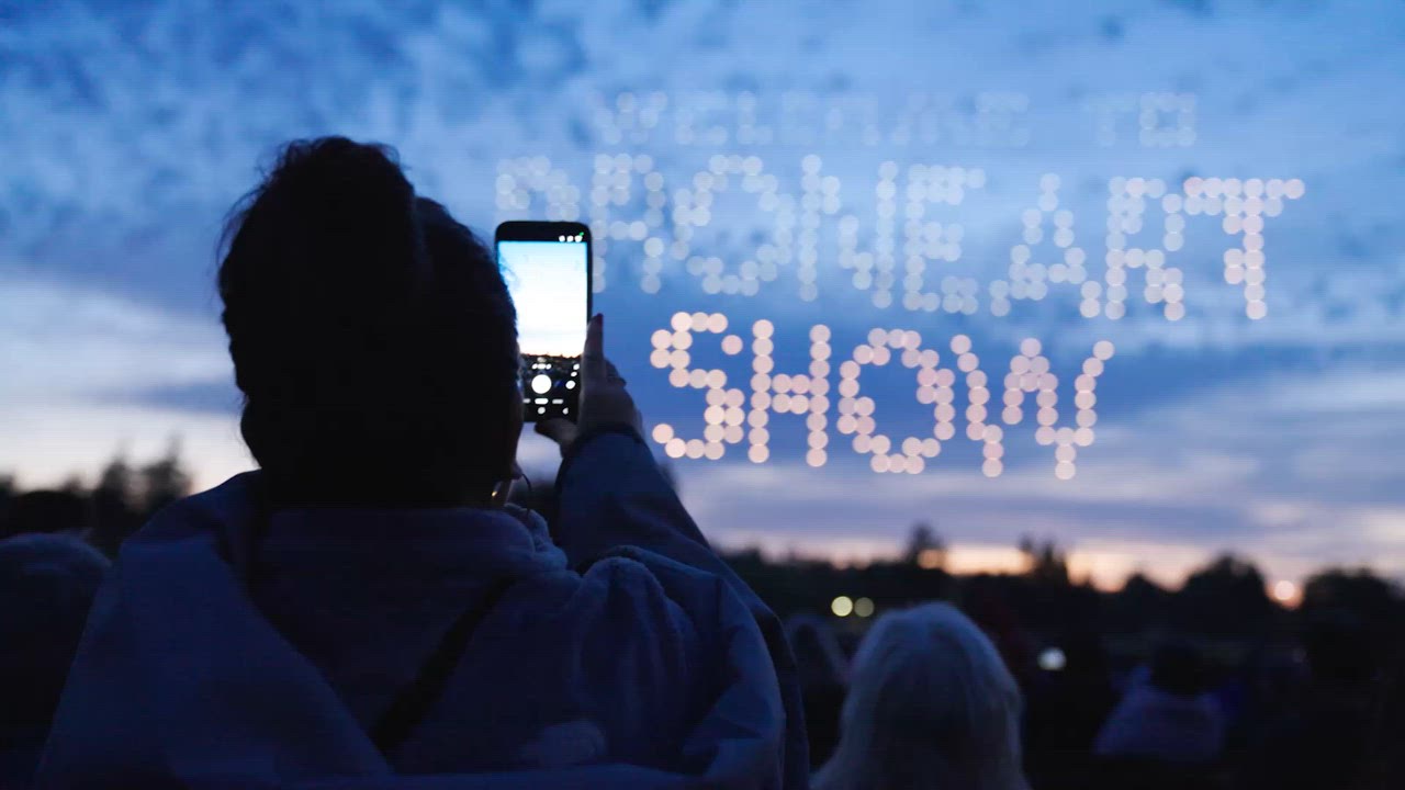Video. B-Roll. DroneArt Show: Space Chase