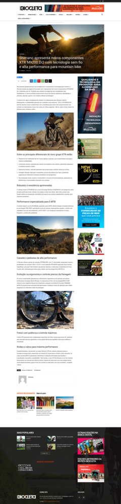 Artigo Revista Bicicleta XTR Di2